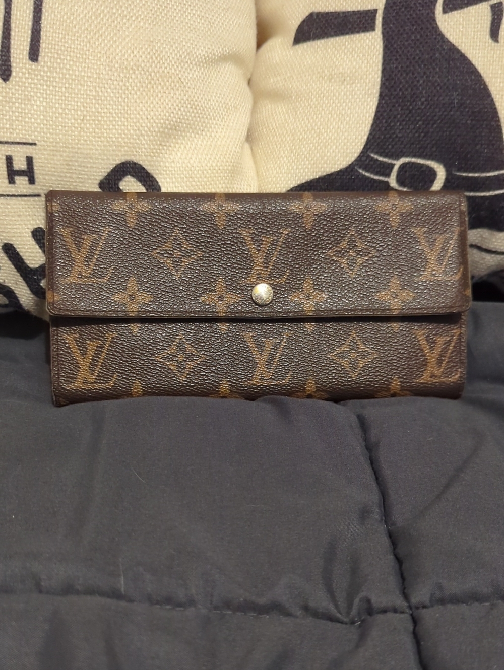Louis Vuitton LV Brown Monogram Long Wallet